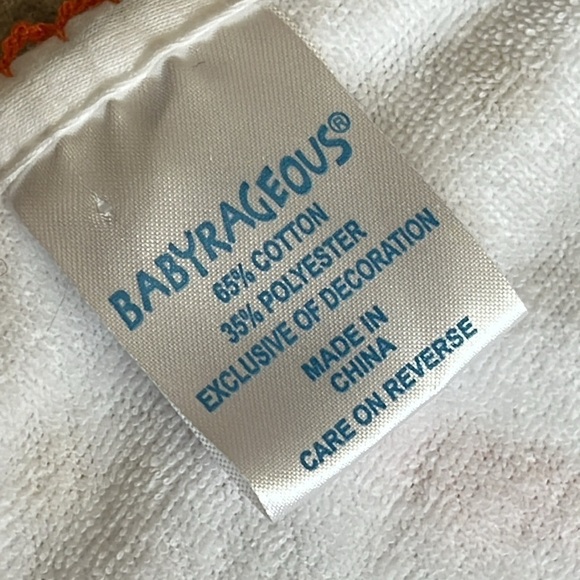 Brand New Set of 2 Cloth Baby Bibs Orange Halloween Thanksgiving Turkey Pumpkin - Picture 12 of 14